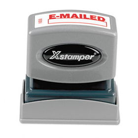 Xstamper ECO-GREEN 1650 - Title Message Stamp, E-MAILED, Pre-Inked/Re-Inkable, Redxstamper 