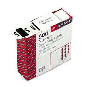 Single Digit End Tab Labels, Number 5, Dark Green-on-White, 500/Roll