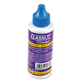 ClassiX 40713 - Refill Ink for Classix Stamps, 2 oz Bottle, Blueclassix 