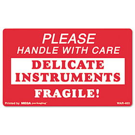 Universal 310687 - Handle with Care Delicate Instruments Self-Adhesive Labels, 3 x 5, 500/Rolluniversal 