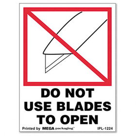 Universal 480323 - Do Not Use Blades to Open Self-Adhesive Shipping Labels, 3 x 4, 500/Roll