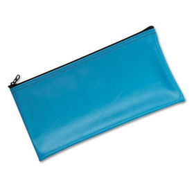 Leatherette Zippered Wallet, Leather-Like Vinyl, 11w x 6h, Marine Bluemmf 