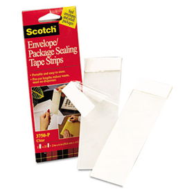 Envelope/Package Sealing Tape Strips, 2"" x 6"", Clear, 50/Packscotch 