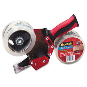 Packaging Tape Dispenser with Two Rolls of Tape, 1.88"" x 54.6yds, 2/Packscotch 