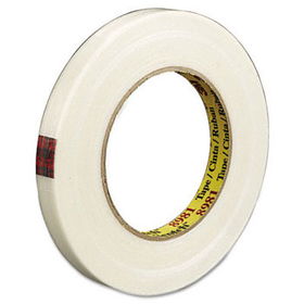 High-Strength Filament Tape, .94"" x 60yds, 3"" Core, Clearscotch 