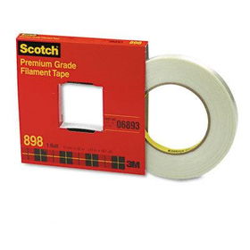 Scotch 89812 - High-Strength Filament Tape, 1/2 x 60 yards, 3 Core, Clearscotch 