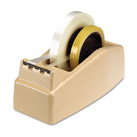 Two-Roll Desktop Tape Dispenser, 3"" Core, High-Impact Plastic, Beigescotch 