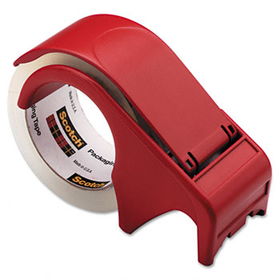 Compact and Quick Loading Dispenser for Box Sealing Tape, 3"" Core, Plastic, Redscotch 