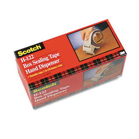 Compact and Quick Loading Dispenser for Box Sealing Tape, 3"" Core, Plastic, Grayscotch 