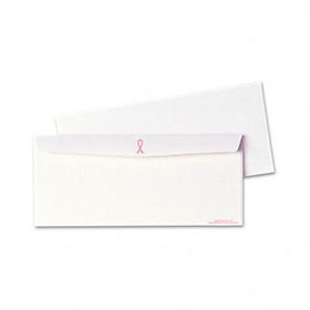 Breast Cancer Awareness Envelope, Contemporary, #10, White/Pink Ribbon, 500/Box