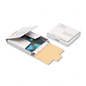 Corrugated CD/DVD Mailer, 5 3/4 x 5 3/4, White, Recycledquality 