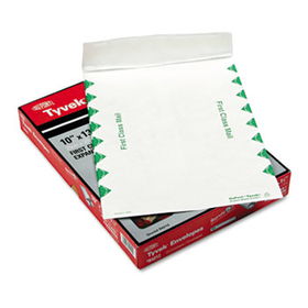 Quality Park R4212 - Tyvek Expansion Mailer, First Class, 10 x 13 x 1 1/2, White, 25/Box