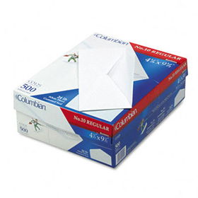 Columbian CO125 - Gummed Flap Business Envelope, V-Flap, #10, White, 500/Boxcolumbian 