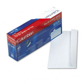 Columbian CO142 - Grip-Seal Inside-Tint Business Envelopes,#10, White Wove, 45/Boxcolumbian 