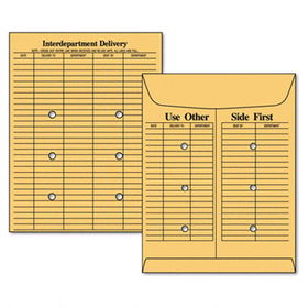 Columbian CO881 - Re-Use-A-Seal Interoffice Envelopes, Recycled, 10 x 13, Brown Kraft, 50/Boxcolumbian 