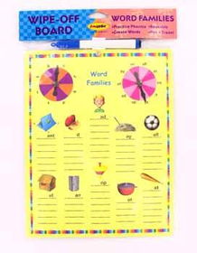 Wipe Off Word Families Board Case Pack 72