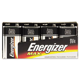 MAX Alkaline Batteries, 9V, 4 Batteries/Packenergizer 