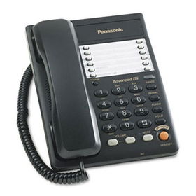 Panasonic KXTS105B - Desk/Wall Telephone w/Speakerphone in Base, Corded, Black