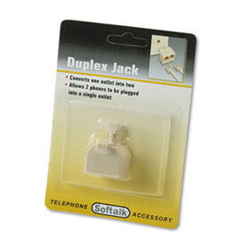 Telephone Duplex Jack, Ivory