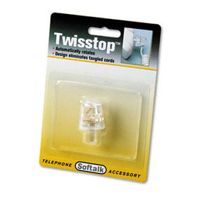 Twisstop Rotating Phone Cord Detangler, Clear