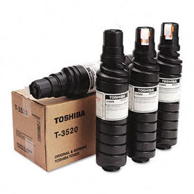 T3520 Toner Bottle, 15000 Page-Yield, 4/Carton, Blacktoshiba 