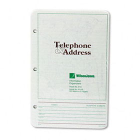 Looseleaf Phone/Address Book Refill, 5-1/2 x 8-1/2, 80 Sheets/Packwilson 