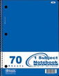 BAZIC Wide Rule 70 Ct. 1-Subject Spiral Notebook Case Pack 24