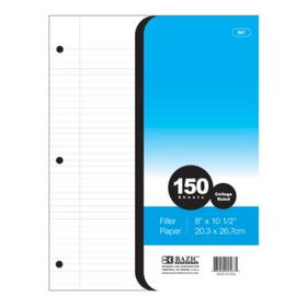 BAZIC College Rule 150 Ct. Filler Paper Case Pack 24bazic 