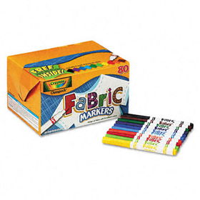 Crayola 588215 - Fabric Marker Classpack, Ten Assorted Colors, 80/Set