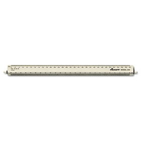 Adjustable Triangular Scale Aluminum Engineers Ruler, 12"", Silverchartpak 