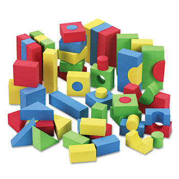 WonderFoam Blocks, Assorted Colors, 68/Packchenille 