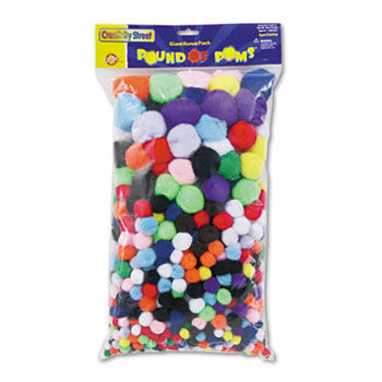 Pound of Poms Giant Bonus Pack, Assorted Colors, 1 lb/Packcreativity 