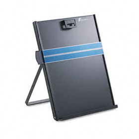 Letter-Size Freestanding Desktop Copyholder, Stainless Steel, Blackfellowes 