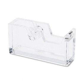 Desktop Tape Dispenser, 1"" Core, Heavy Cast Acrylic, Clearkantek 