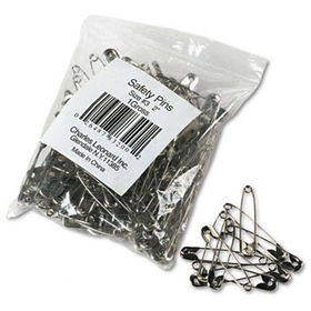 Safety Pins, Nickel-Plated, Steel, 2"" Length, 144/Packcharles 