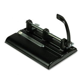 40-Sheet Lever Action Two- to Seven-Hole Punch, 9/32"" Holes, Blackmaster 