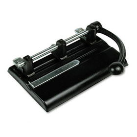 40-Sheet Lever Action Two- to Seven-Hole Punch, 13/32"" Holes, Blackmaster 