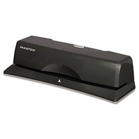 10-Sheet EP12 Electric/Battery Three-Hole Punch, 9/32"" Holes, Charcoal