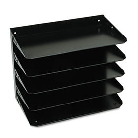 Steelmaster Multi-Tier Horizontal Legal Organizers, Five Tier, Steel, Blacksteelmaster 