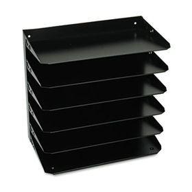 Steelmaster Multi-Tier Horizontal Legal Organizers, Six Tier, Steel, Blacksteelmaster 