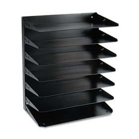 Steelmaster Multi-Tier Horizontal Legal Organizers, Seven Tier, Steel, Blacksteelmaster 