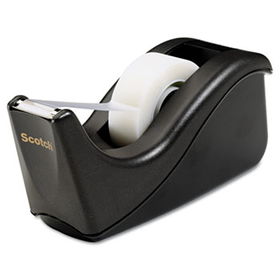 Value Desktop Tape Dispenser, 1"" Core, Two-Tone Black