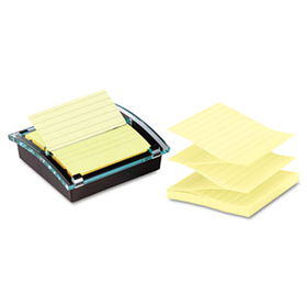 Super Sticky Pop-up Note Dispenser/Value Pack, 4 x 4 Self-Stick Notes,Blackpost 