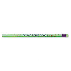 Decorated Wood Pencil, Caught Doing Good, HB #2, Green Brl, Dozenmoon 