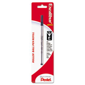 Pentel BFL5BPAK6 - Universal Refill for Roller Ball Pens, Fine, Black