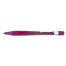 Quicker Clicker Mechanical Pencil, 0.9 mm, Transparent Burgundy Barrelpentel 