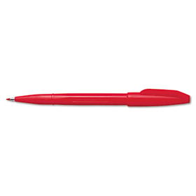 Sign Pen Porous Point Capped Water-Based Pen, Red Ink, Fine, Dozen