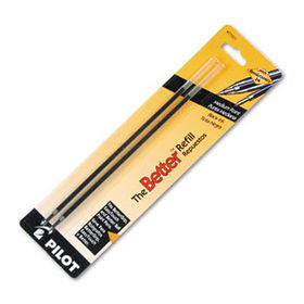 Refill, Non-retract Better/BetterGrip/EasyTouch Ballpoint, Med, BLK, 2/Packpilot 