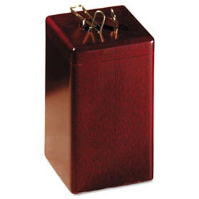 Wood Tones Paper Clip Holder, Wood, 2 1/8 x 2 1/8 x 3 1/2, Mahoganyrolodex 