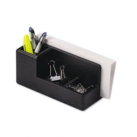 Wood Tones Desk Organizer, Wood, 4 1/4 x 8 3/4 x 4 1/8, Black